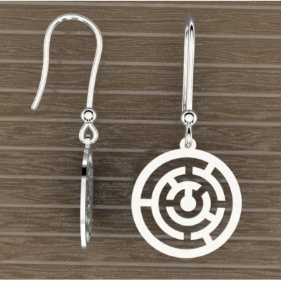 boucles d'oreilles argent pour Femme - Labyrinthe - Lyn&Or Bijoux